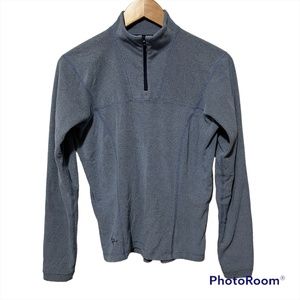 Arc'teryx Women's Light Blue Polartec Thin Waffle Knit 1/4 Zip Pullover Jacket M